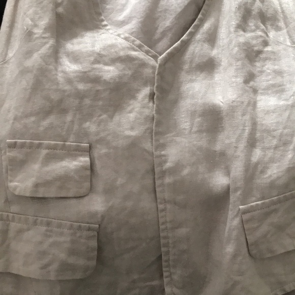 Mango Pre-loved Beige Xsmall 100% Linen Vest - Picture 4 of 7